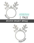 #10-REINDEER OVERLAY- Ornament Addition Blanks- 2 pack