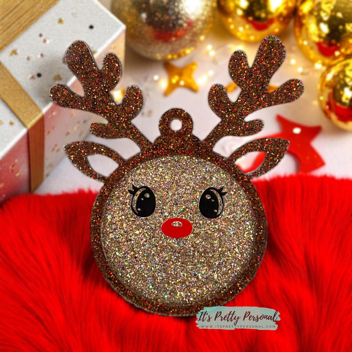 #10-REINDEER OVERLAY- Ornament Addition Blanks- 2 pack