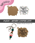 #105B HARDWARE, BEAD + KEYCHAIN KIT- "Christmas Lights"- FOCAL SHAPE BEAD+ UV DTF + Acrylic Blank