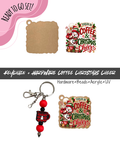 #106B HARDWARE, BEAD + KEYCHAIN KIT- "Coffee Christmas Cheer"- FOCAL SHAPE BEAD+ UV DTF + Acrylic Blank