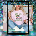 #107 GLITTER SHIRT DTF- Christmas Farm Fresh Truck *read listing.