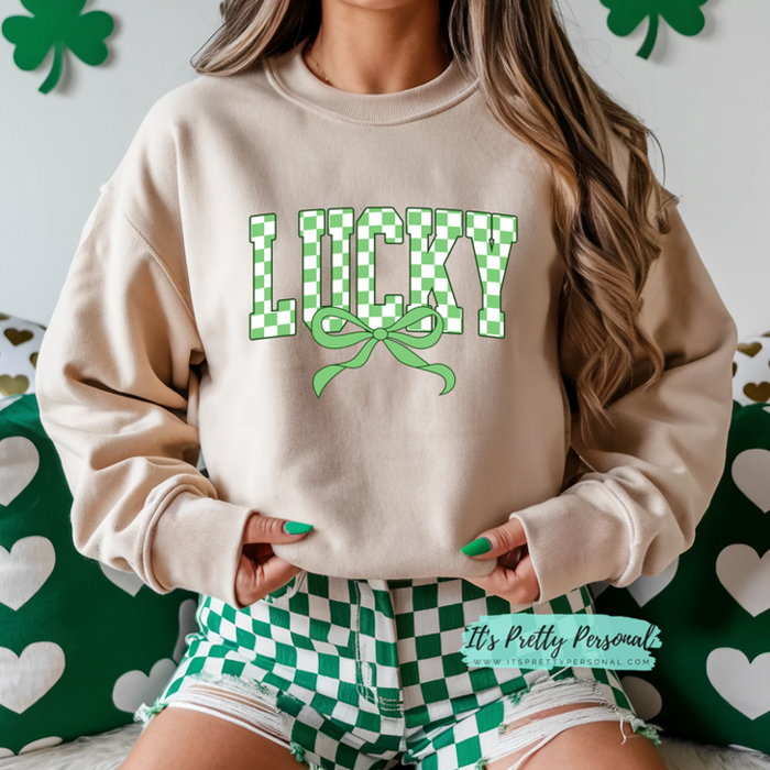 #116 DTF Print-St Patrick's LUCKY Bow