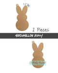 #12- MARSHMALLOW BUNNY- 2 pieces total