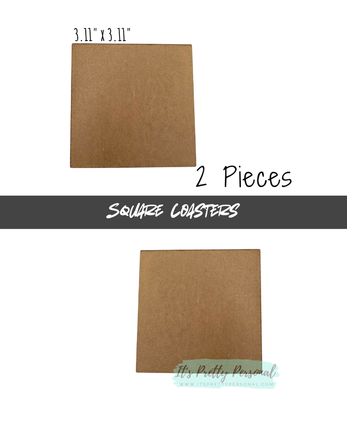 #13-SQUARE COASTERS ACRYLIC- 2 pieces total
