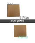 #13-SQUARE COASTERS ACRYLIC- 2 pieces total