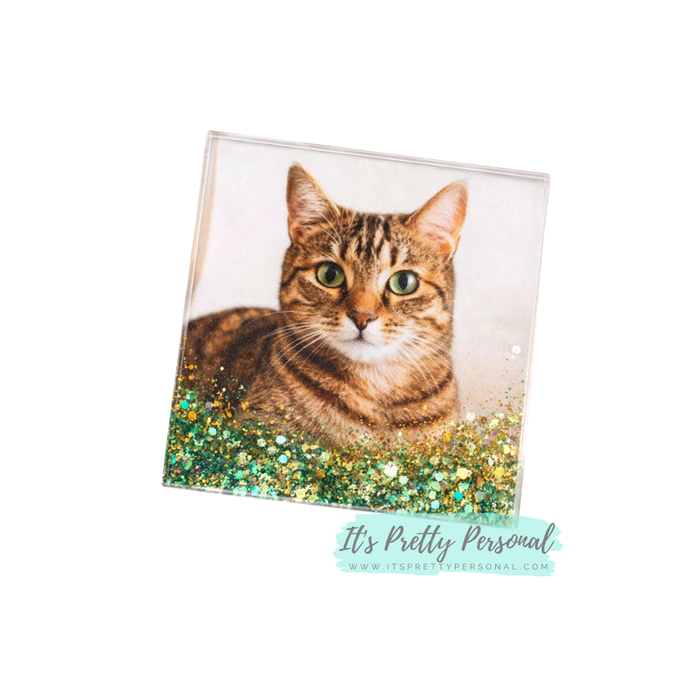 #13-SQUARE COASTERS ACRYLIC- 2 pieces total
