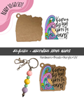 #13B HARDWARE, BEAD + KEYCHAIN KIT- "Head Above Waves"- UV DTF + Acrylic Blank