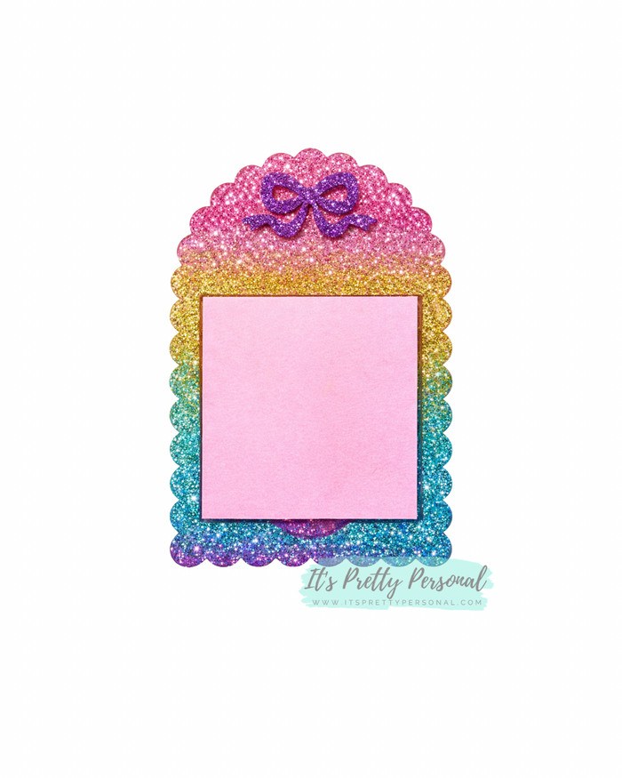 #14- BOW STICKY NOTE HOLDER- Acrylic Blank- 4 pieces total