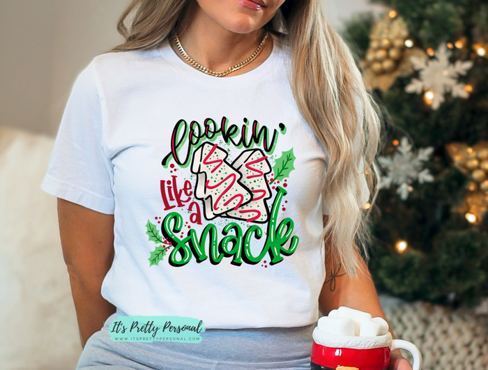 #154 DTF Print- Christmas Tree Cake Snack