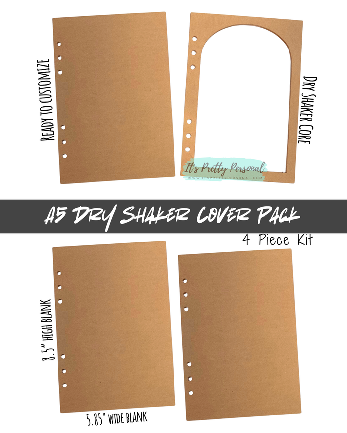 #16- A5 Planner SHAKER Cover Front + Back- 4 pieces total (*LARGER OPTION)