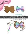 #17B HARDWARE, BEAD + KEYCHAIN KIT- "Mermaid Bow"- UV DTF + Acrylic Blank