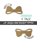 #2- Floppy Acrylic Bow Ornament Topper Blanks- 4 pack