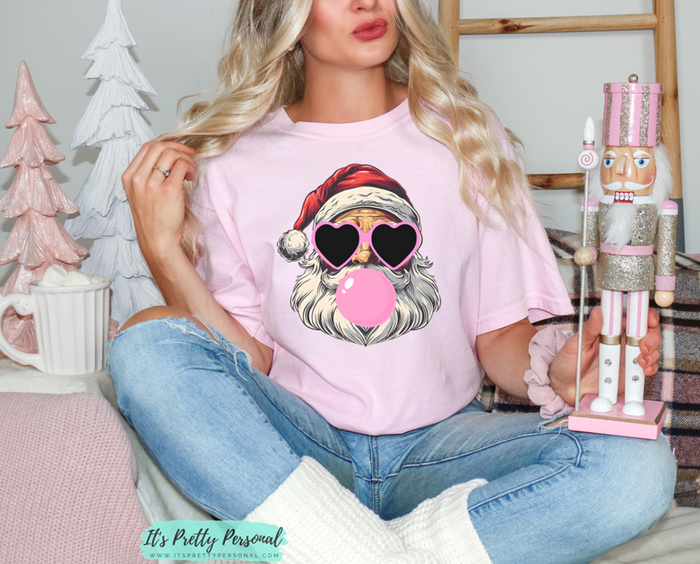 #202 DTF Print- Bubblegum Santa
