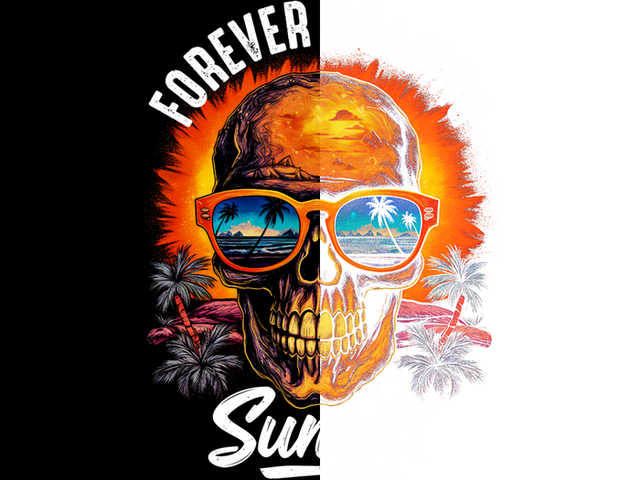 #209 DTF Print- Chasing Sunsets - Half Tone (FOR BLACK SHIRTS ONLY)