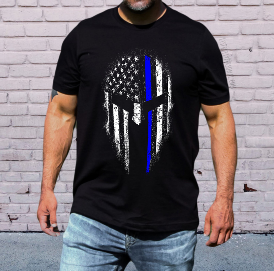 #212 DTF Print- Back The Blue - Half Tone (FOR BLACK SHIRTS ONLY)