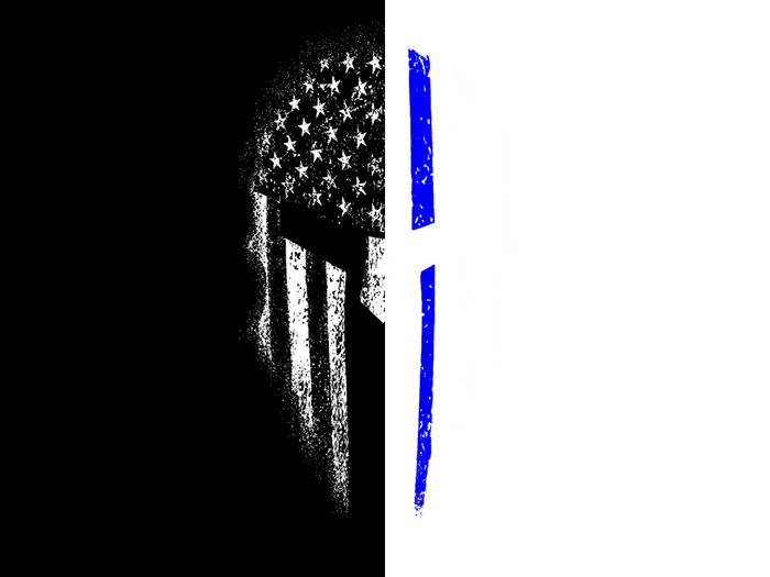#212 DTF Print- Back The Blue - Half Tone (FOR BLACK SHIRTS ONLY)