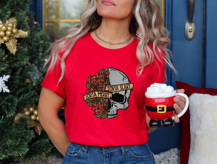 #229 DTF Print- Sorta Merry Sorta Scary