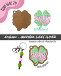#22B HARDWARE, BEAD + KEYCHAIN KIT- "Lucky Clover"- UV DTF + Acrylic Blank