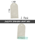 #23- Scalloped Bookmark Heart Hole- Acrylic Bookmark- 2 Pack