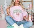 #246 DTF Print- Red Green Toile Christmas