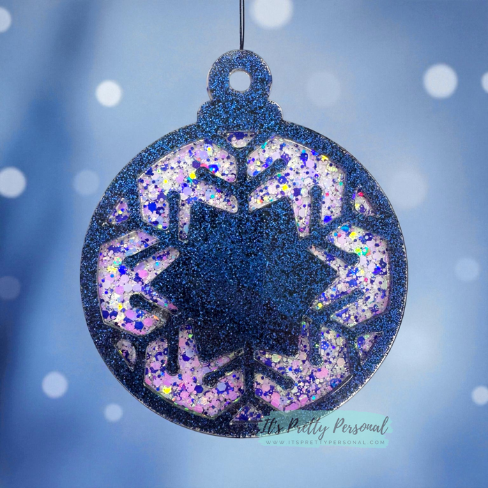 #25-SNOW FLAKE OVERLAY- Ornament Addition Blanks- 2 pack