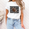 #254 DTF Print- Football Faux Sequins
