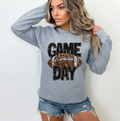 #258 DTF Print- Game Day Football- Faux Sequins