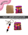 #26B HARDWARE, BEAD + KEYCHAIN KIT- "Beaches And Boos"- UV DTF + Acrylic Blank