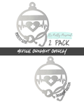 #28-MEDICAL OVERLAY- Ornament Addition Blanks- 2 pack