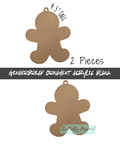 #3- Gingerbread Acrylic Blanks- 2 pieces total
