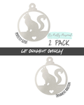 #30-CAT OVERLAY- Ornament Addition Blanks- 2 pack