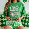 #303 DTF Print-Not Lucky Simply Blessed St Patrick's