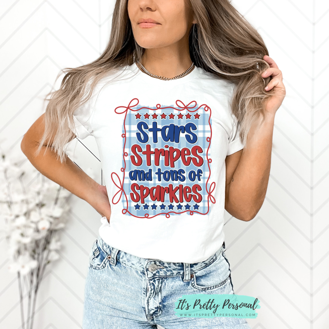 #329 DTF Print- Stars Stripes Sparkles (July 4th/America)