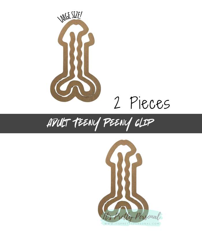 #33- ADULT TEENY PEENY PAPERCLIP- 2 pieces total
