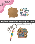 #39B HARDWARE, BEAD + KEYCHAIN KIT- "Bippity Boppity"- UV DTF + Acrylic Blank