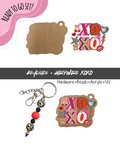 #3B HARDWARE, BEAD + KEYCHAIN KIT- "XOXO"- UV DTF + Acrylic Blank