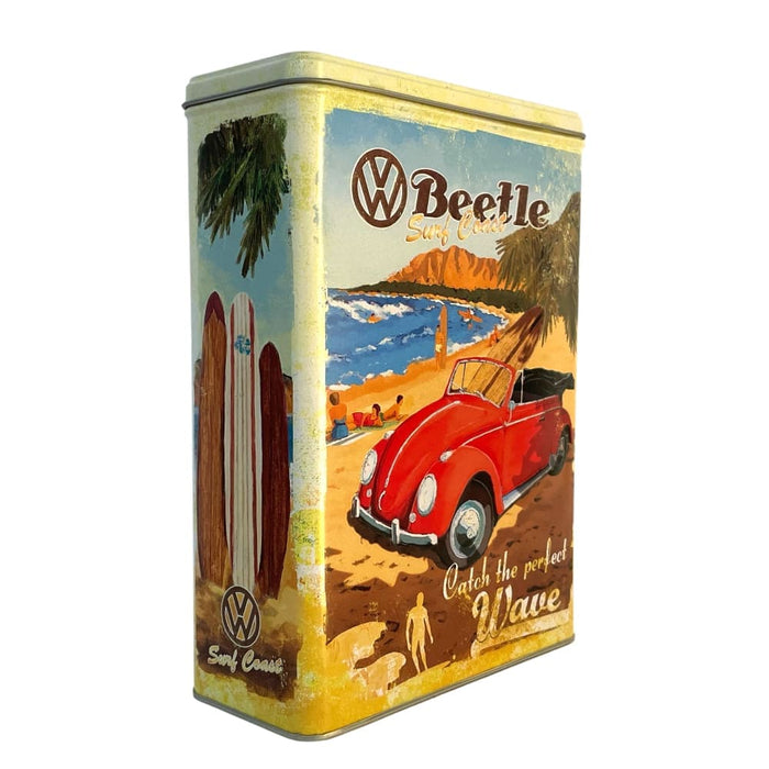 Metallbox mit VW Käfer Surf-Design.