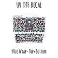 40oz Design #10- Day You Deserve Blue Purple Leopard - Top + Bottom