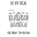 40oz Design #12- Ghost Floral- Top + Bottom