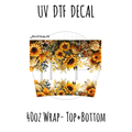 40oz Design #16- Sunflower Floral - Top + Bottom