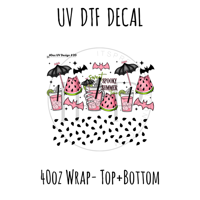 40oz Design #20-Sweet Spooky Summer- Top + Bottom