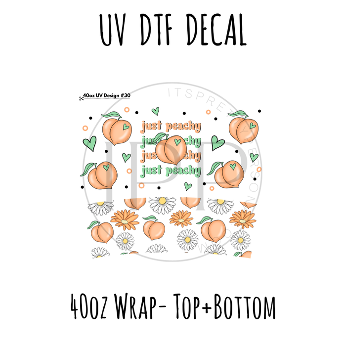 40oz Design #30- Just Peachy- Top + Bottom