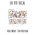 40oz Design #38- Floral Ghost- Top + Bottom