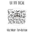 40oz Design #42- Skull Bats - Top + Bottom