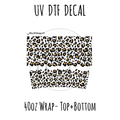 40oz Design #7- Gold Black Leopard - Top + Bottom