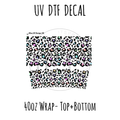40oz Design #8- Rainbow Black Leopard - Top + Bottom