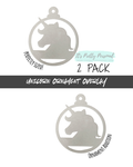 #41- UNICORN OVERLAY- Ornament Addition Blanks- 2 pack