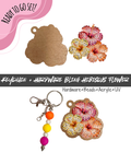 #43B HARDWARE, BEAD + KEYCHAIN KIT- "Bling Hibiscus Flowers"- UV DTF + Acrylic Blank