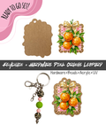 #44B HARDWARE, BEAD + KEYCHAIN KIT- "Pink Orange Leopard"- UV DTF + Acrylic Blank