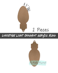 #45- Christmas Light Acrylic Blanks- 2 pieces total